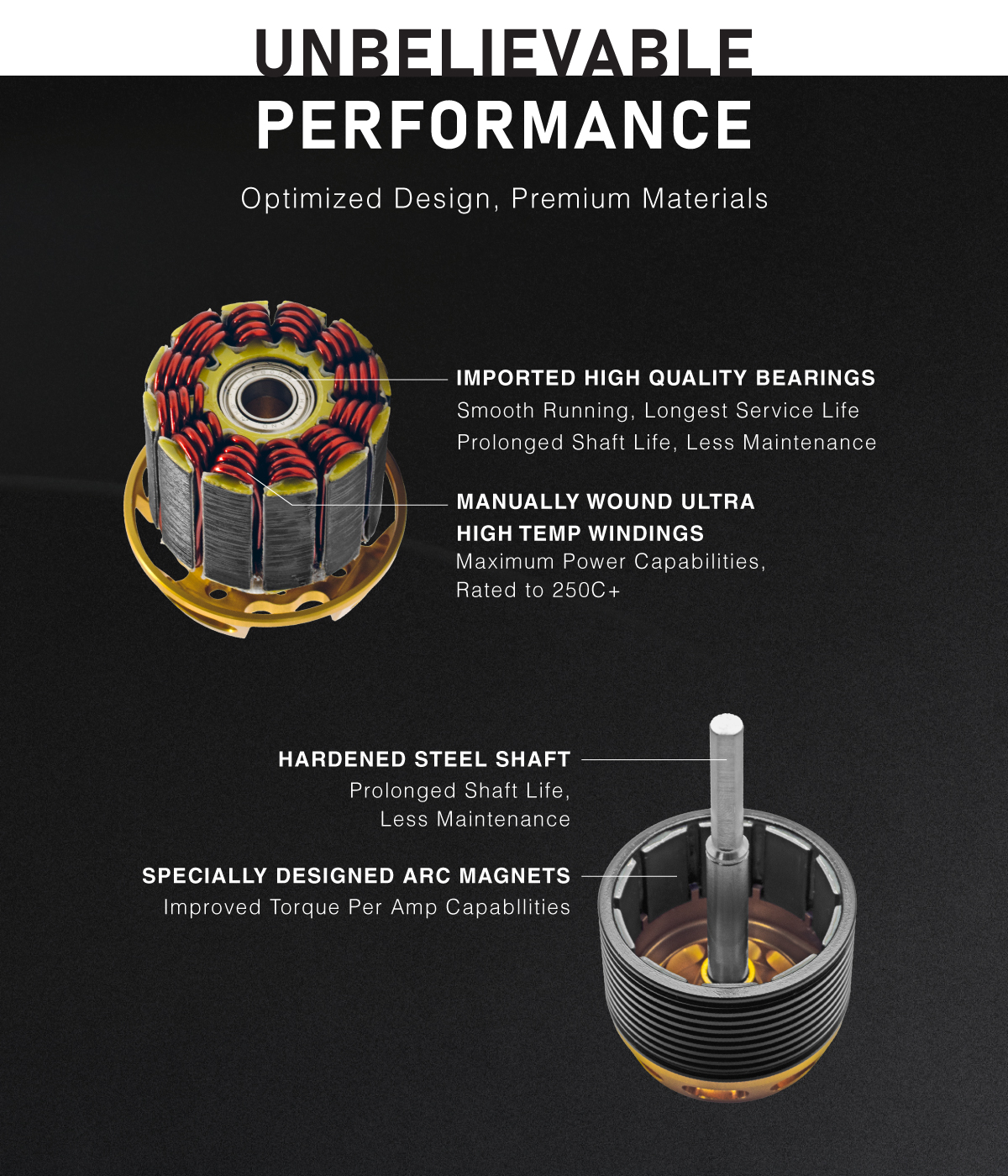 Scorpion HK5-5024-535kv (6 x 36mm shaft) features