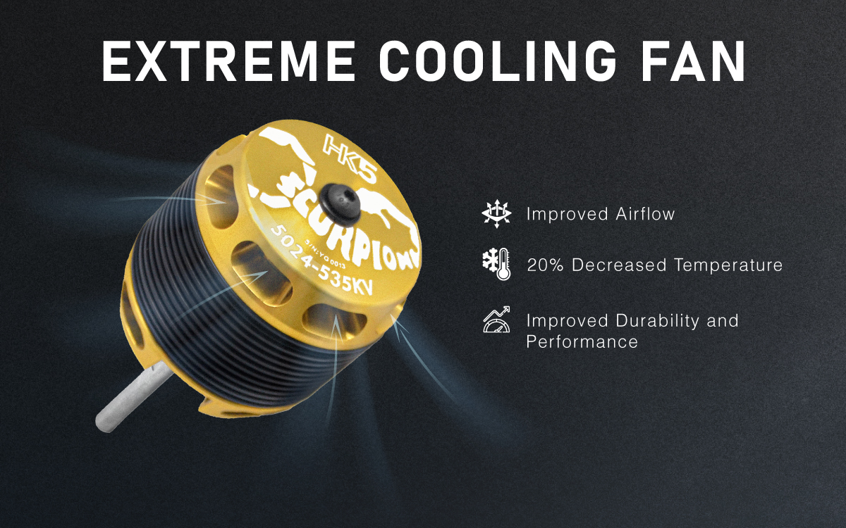 Scorpion HK5-5024-535kv (6 x 36mm shaft) features