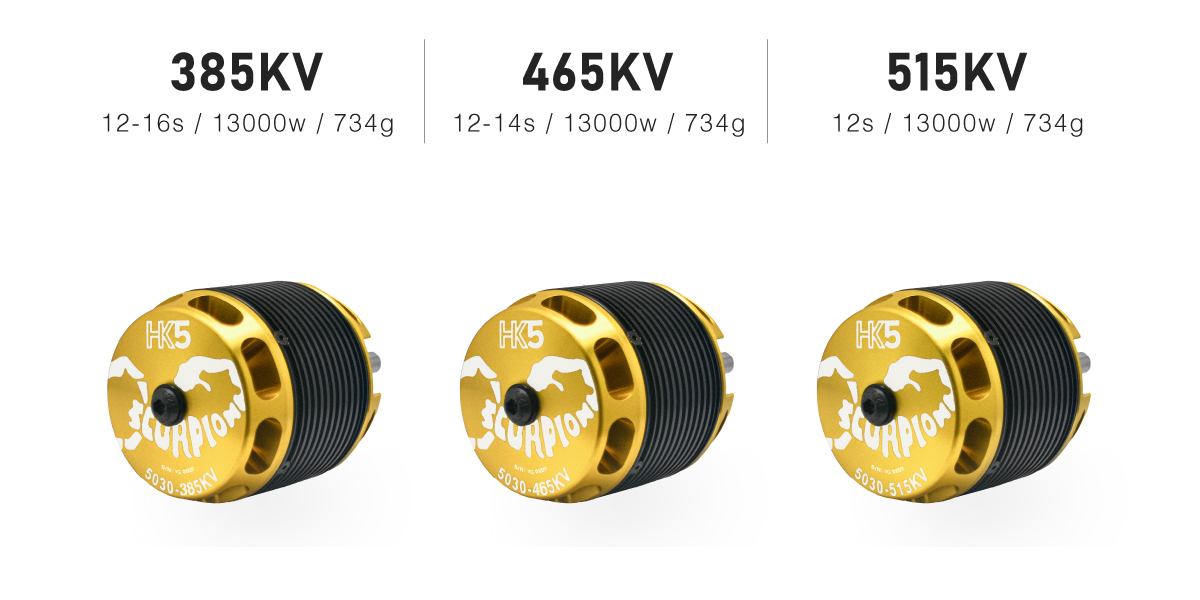 Scorpion HK5-5030-515kv (8 x 34mm shaft) features