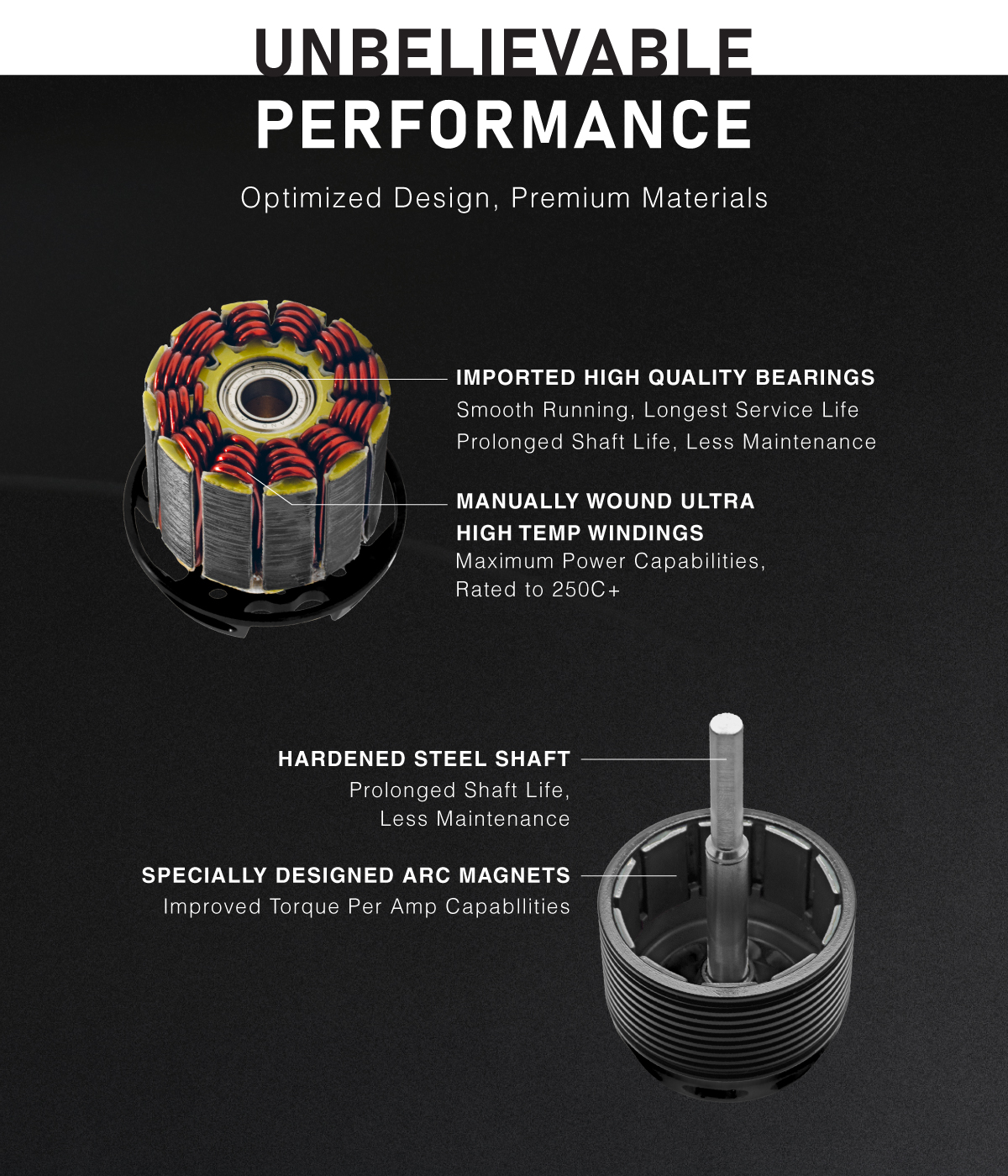 Scorpion HK5-5530-255kv 8x40 shaft features