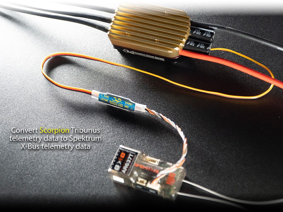 Scorpion Spektrum® X-Bus Telemetry Cable features