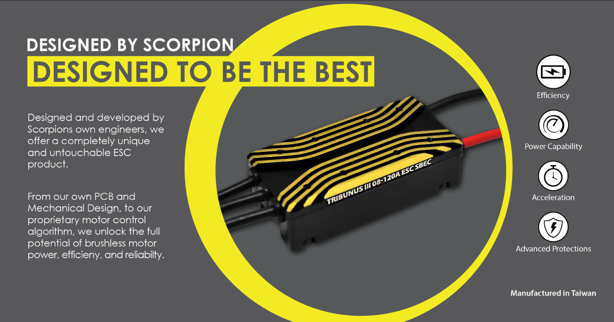 Scorpion Tribunus III 08-120A ESC SBEC features