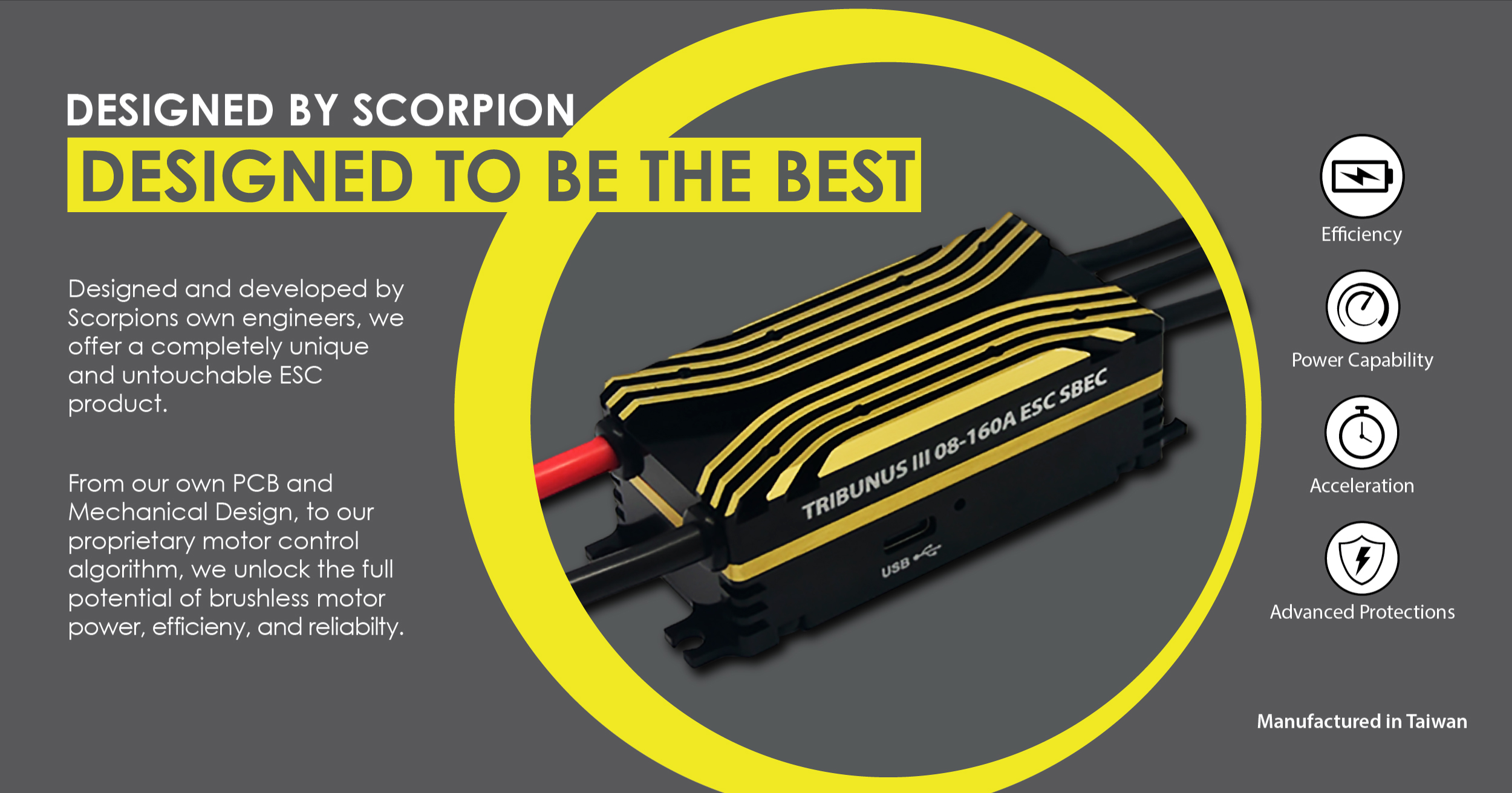 Scorpion Tribunus III 08-160A ESC SBEC features