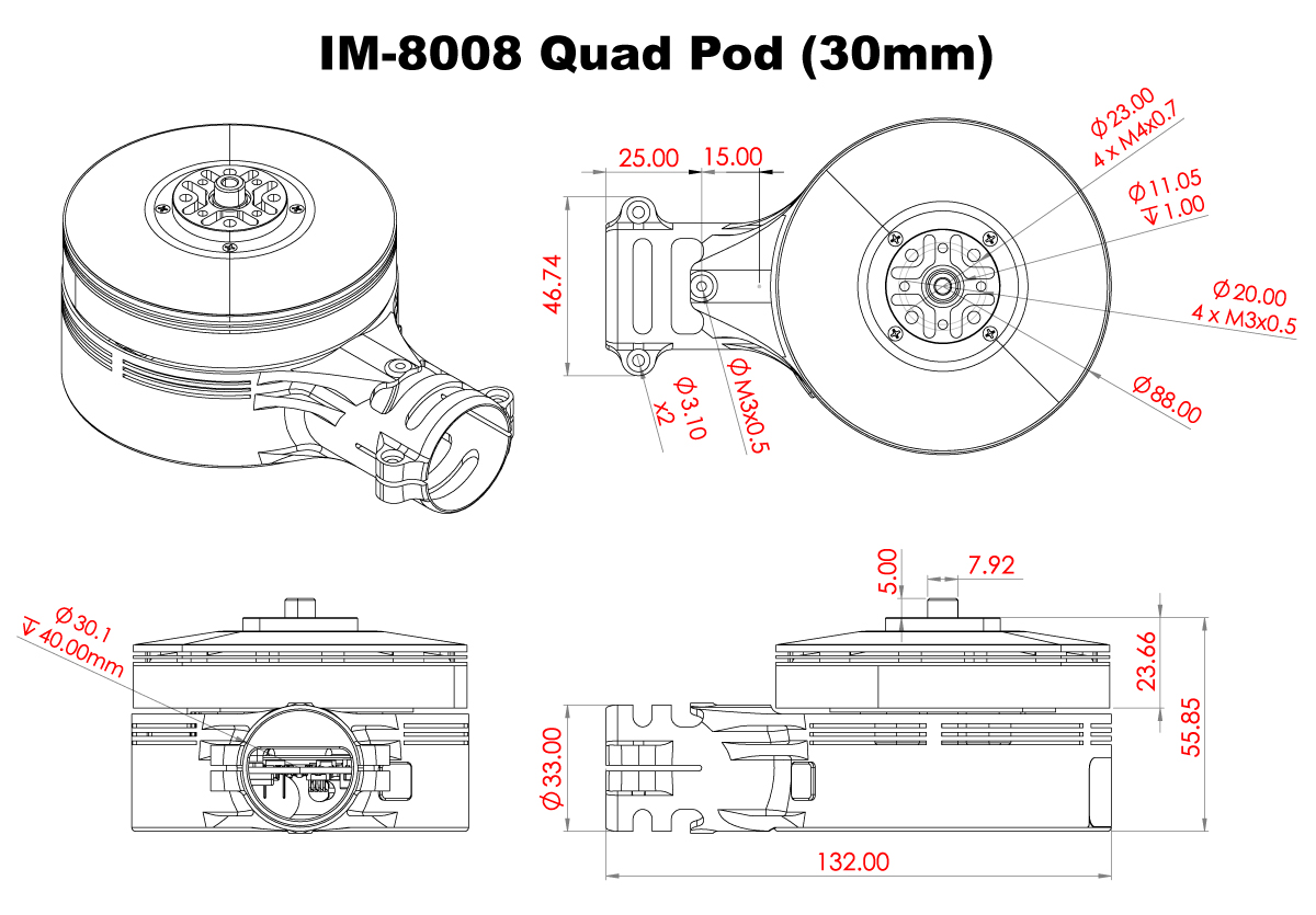 Scorpion IM-8008 Standard Pod Full Dimension