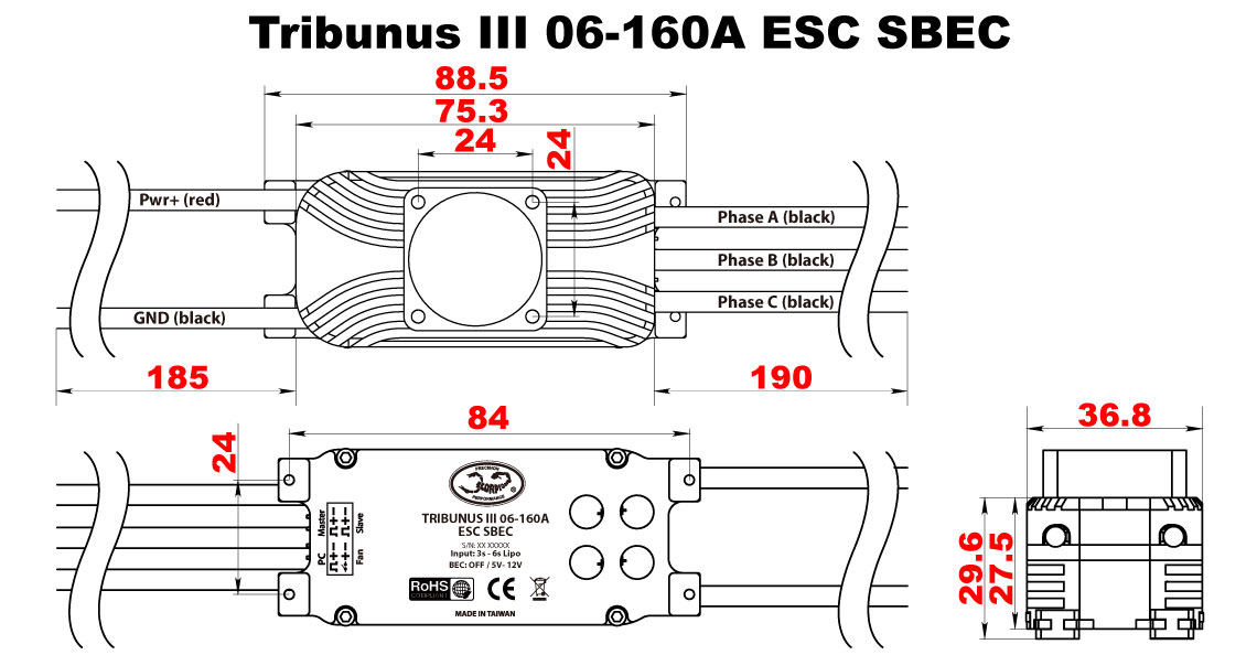 Scorpion Tribunus III 06-160A ESC SBEC Full Dimension