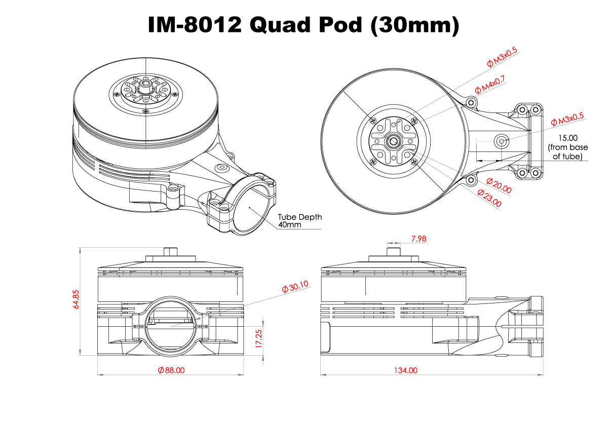 Scorpion IM-8012 Standard Pod Full Dimension