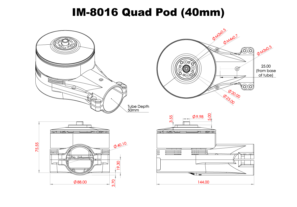 Scorpion IM-8016 Standard Pod Full Dimension