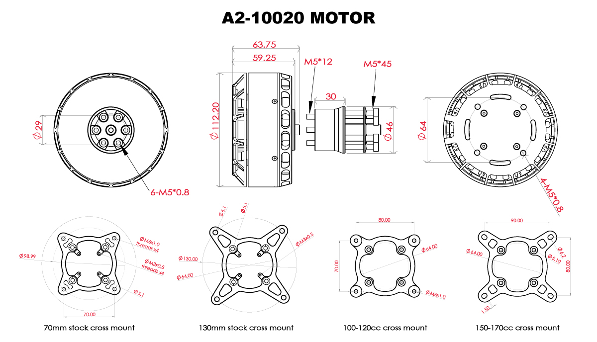 Scorpion A2-10020-175kv Full Dimension